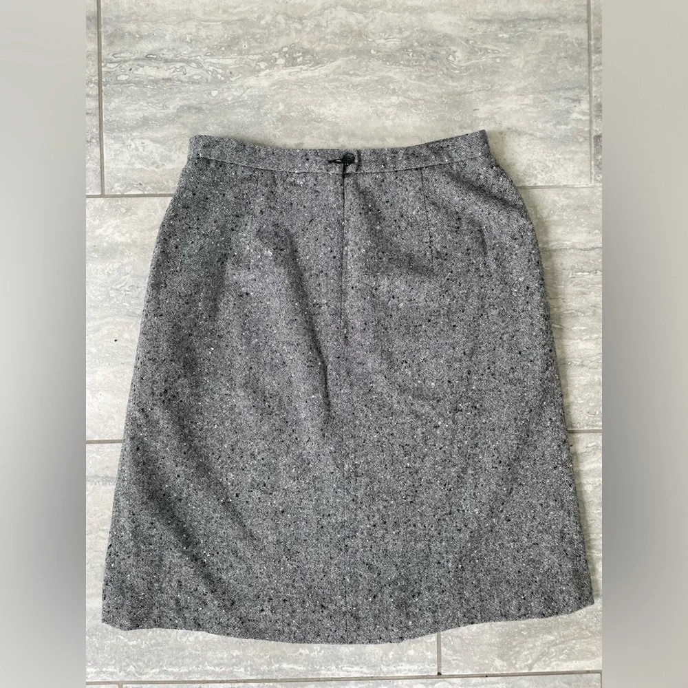 Pendleton Pleat Front Virgin Wool A-Line Skirt Herringbone Women's‎  12 Petite